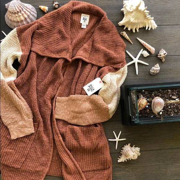 🌴🌼BILLABONG- NEW COMER CARDIGAN SWEATER🌼🌴 - Picture 2 of 8